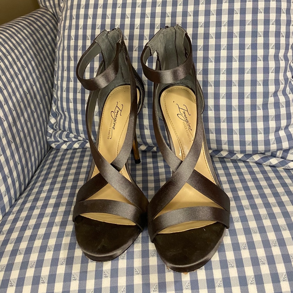Grey Satin Imagine Vince Camuto Heels